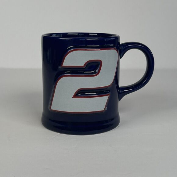 Nascar Rusty Wallace #2 embossed 3D gilded signature Blue Gold Coffee‎ Cup Mug - Picture 4 of 9